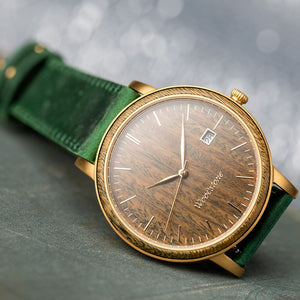 Woodstone Men's Watch Florence Green Sandalwood - Gold