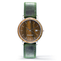 Woodstone Men's Watch Florence Green Sandalwood - Silver