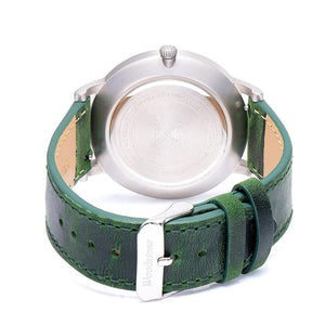 Woodstone Men's Watch Florence Green Sandalwood - Silver