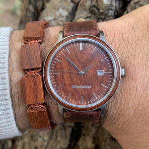 Woodstone Men's Watch Florence Rosewood - Silver