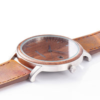 Woodstone Men's Watch Florence Walnut - Silver