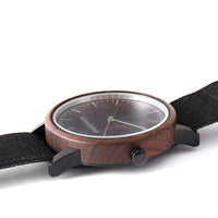 Woodstone Men's Watch Troy Black Sandalwood Canvas