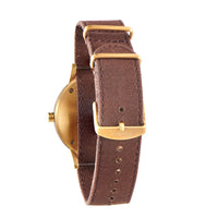 Woodstone Men's Watch Troy Black Sandalwood - Gold Canvas Men's Watch