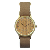 Woodstone Men's Watch Troy Green Sandalwood Canvas