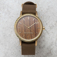 Woodstone Men's Watch Troy Green Sandalwood Canvas