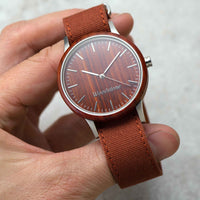 Woodstone Men's Watch Troy Rosewood Canvas Men's Watch