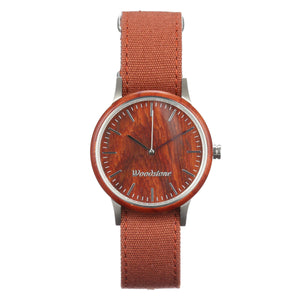 Woodstone Men's Watch Troy Rosewood Canvas Men's Watch