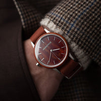 Woodstone Men's Watch Troy Rosewood Canvas Men's Watch