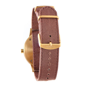 Woodstone Men's Watch Troy Walnut Canvas