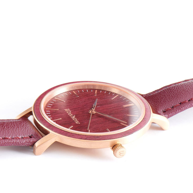 Woodstone Women's Watch Serenity Purpleheart - Rosegold