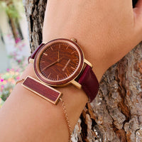 Woodstone Women's Watch Serenity Purpleheart - Rosegold