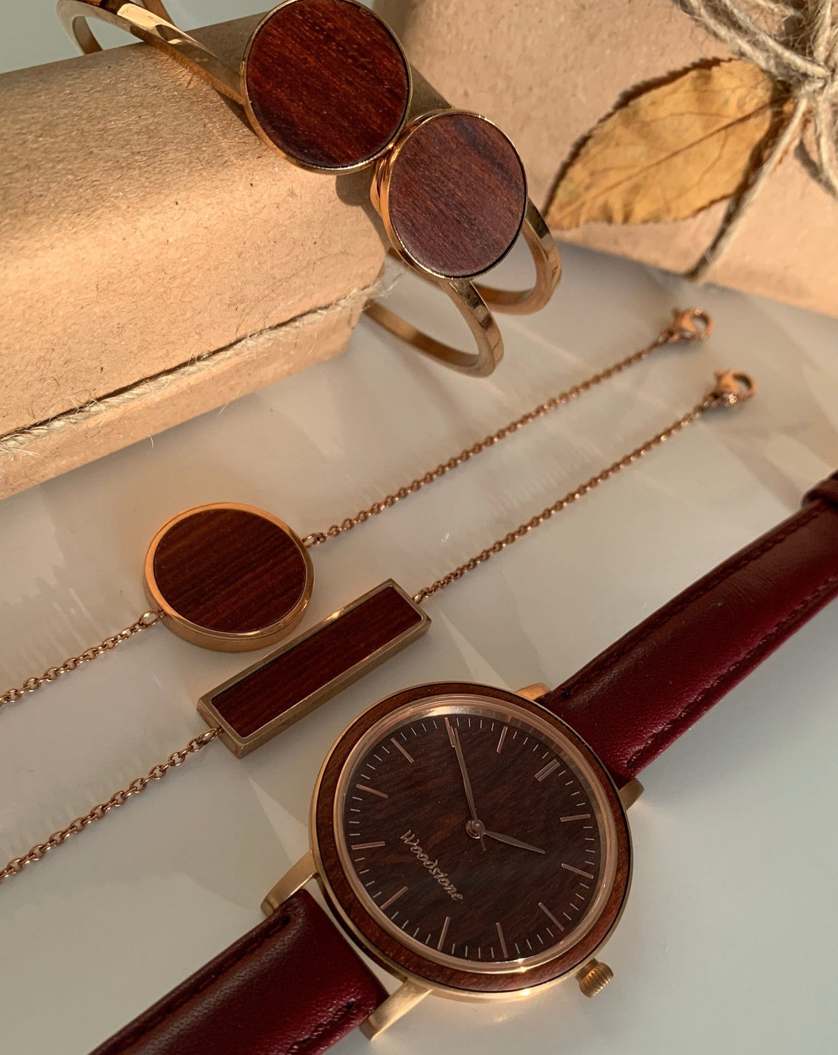 Woodstone Women's Watch Serenity Purpleheart - Rosegold