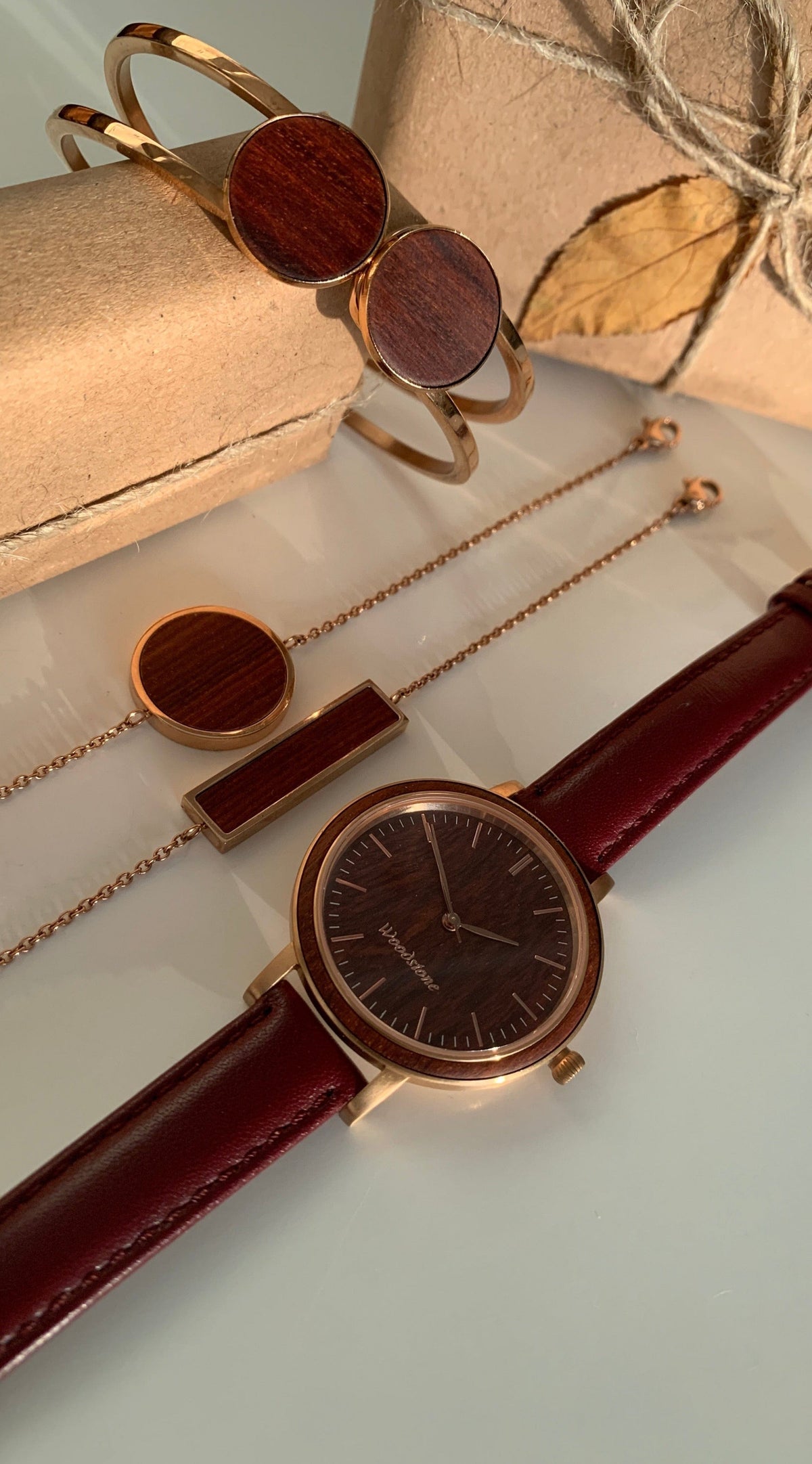 Woodstone Women's Watch Serenity Rosewood - Rosegold