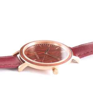 Woodstone Women's Watch Serenity Rosewood - Rosegold