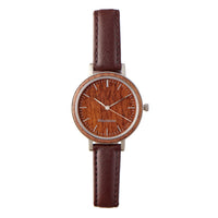 Woodstone Women's Watch Serenity Walnut - Silver