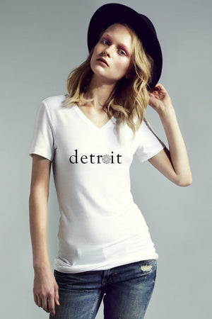Alchemy Detroit Apparel & Accessories > Clothing > Shirts & Tops Alchemy Detroit The Detroit Short Sleeve Fitted V-Neck Unisex Jersey