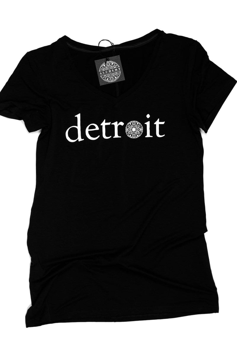 Alchemy Detroit Apparel & Accessories > Clothing > Shirts & Tops Alchemy Detroit The Detroit Short Sleeve Fitted V-Neck Unisex Jersey