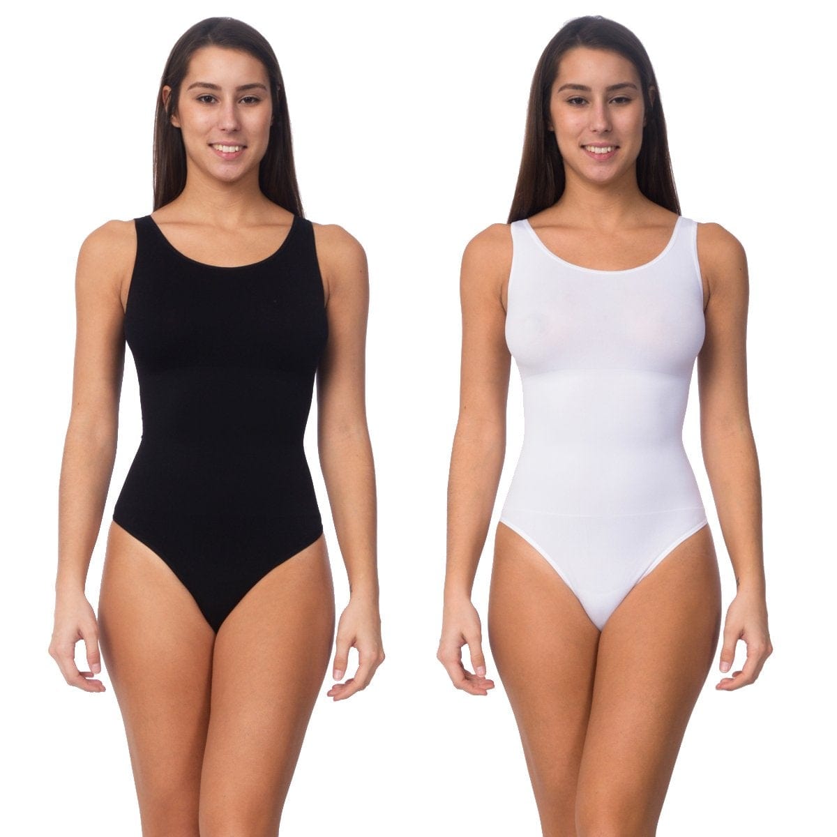 Body Beautiful Shapewear Women's Fashion - Women's Intimates and Loungewear - Women's Intimates - Shapers Seamless Shaping Bodysuit With Thong Bottom 2 Pack
