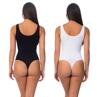 Body Beautiful Shapewear Women's Fashion - Women's Intimates and Loungewear - Women's Intimates - Shapers Seamless Shaping Bodysuit With Thong Bottom 2 Pack