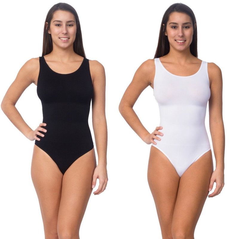 Seamless Shaping Bodysuit With Thong Bottom 2 Pack - Himelhoch's