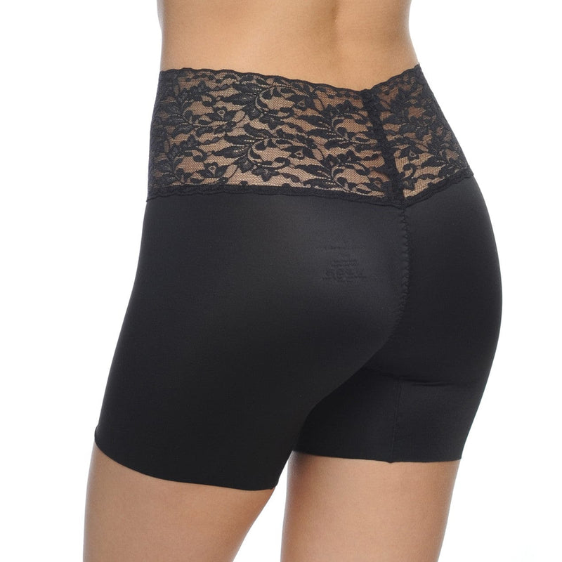 Body Beautiful Shapewear Women's Shapewear Boy Short Slimmer With Lace Waist Band Black