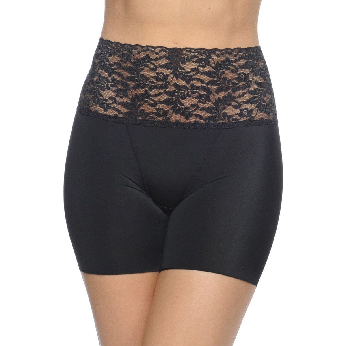 Body Beautiful Shapewear Women's Shapewear Boy Short Slimmer With Lace Waist Band Black