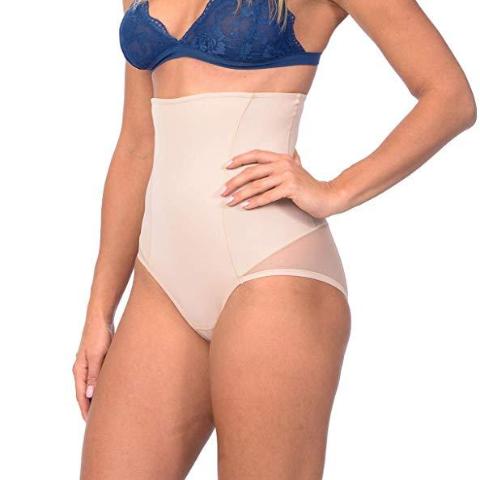 Body Beautiful Shapewear Women's Shapewear Hi Waist Shaper With Targeted Double Front Panel for Smooth Shaping Nude