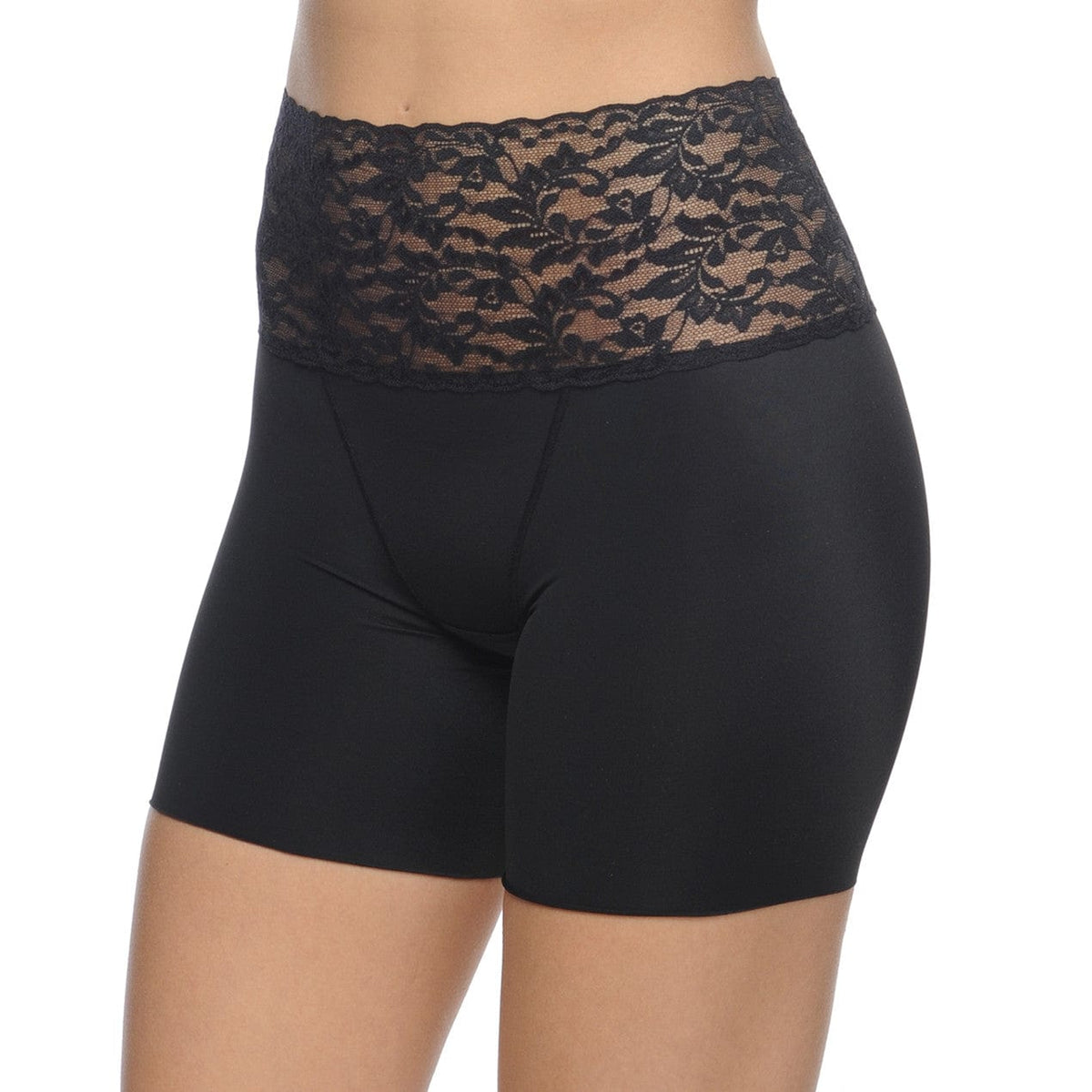 Body Beautiful Shapewear Women's Shapewear S Boy Short Slimmer With Lace Waist Band Black