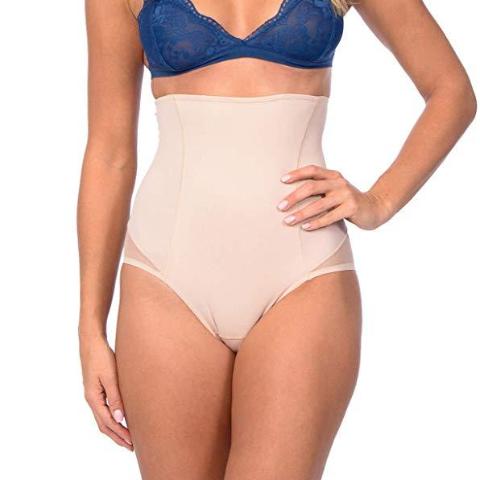 Body Beautiful Shapewear Women's Shapewear S Hi Waist Shaper With Targeted Double Front Panel for Smooth Shaping Nude