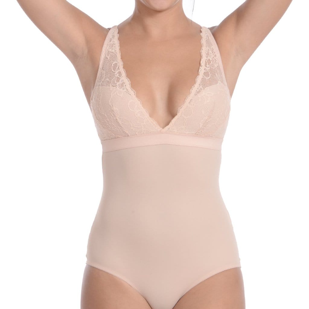 Body Beautiful Shapewear Women's Shapewear S Lingerie Look Full Bodysuit Shaper With Beautiful Lace Details Nude