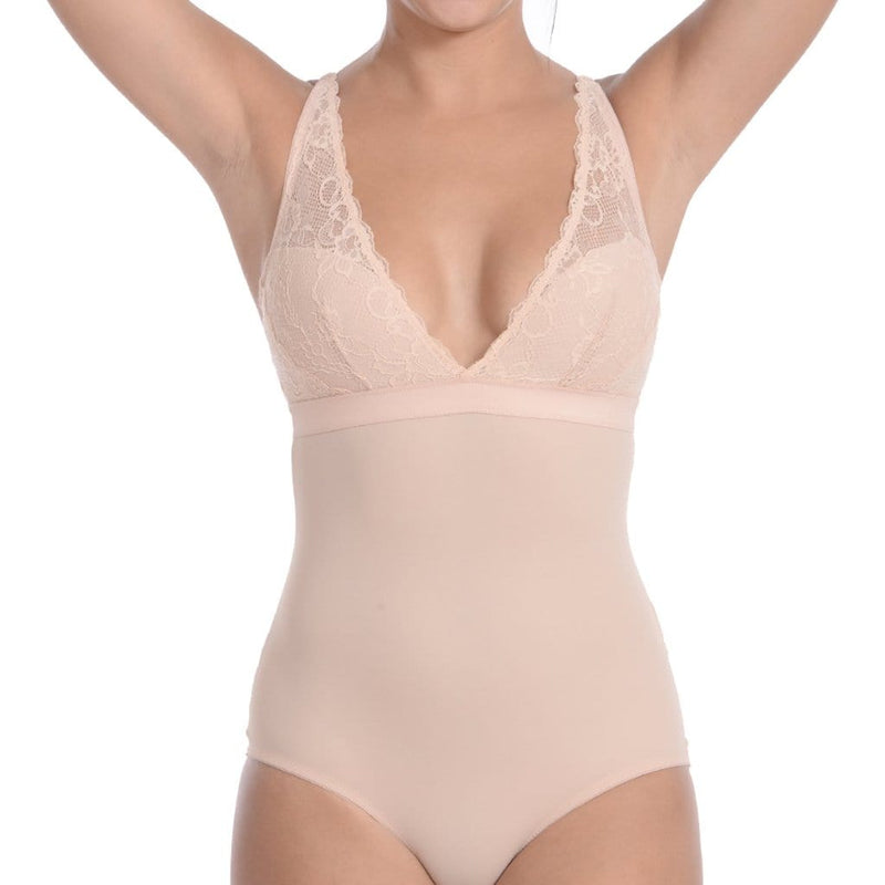 Body Beautiful Shapewear Women's Shapewear S Lingerie Look Full Bodysuit Shaper With Beautiful Lace Details Nude