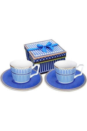 CommodiTeas CommodiTeas Teacup, Saucer, & Spoon Navy Pier Gift Set for 2