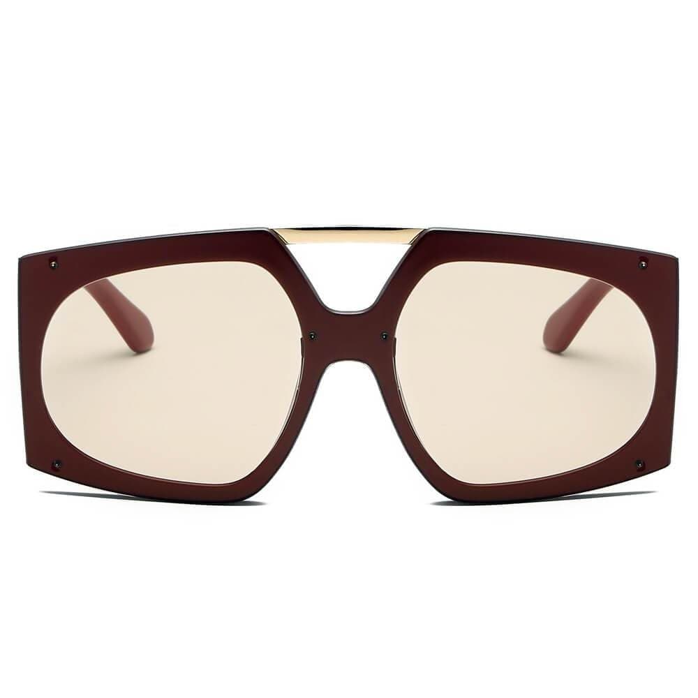 Cramilo Eyewear Women - Accessories - Sunglasses Cramilo Eyewear ESSEN | S2056 - Women Vogue Fashion Square Oversize Sunglasses