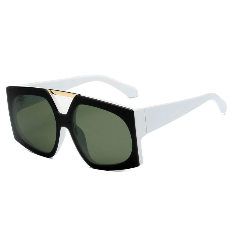 Cramilo Eyewear Women - Accessories - Sunglasses White Cramilo Eyewear ESSEN | S2056 - Women Vogue Fashion Square Oversize Sunglasses