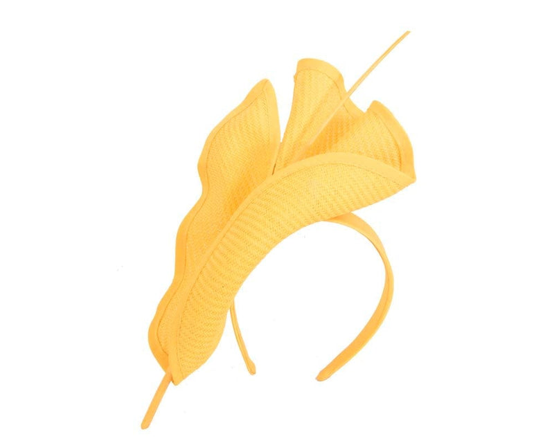 Cupids Millinery Accessories Bright yellow  racing fascinator