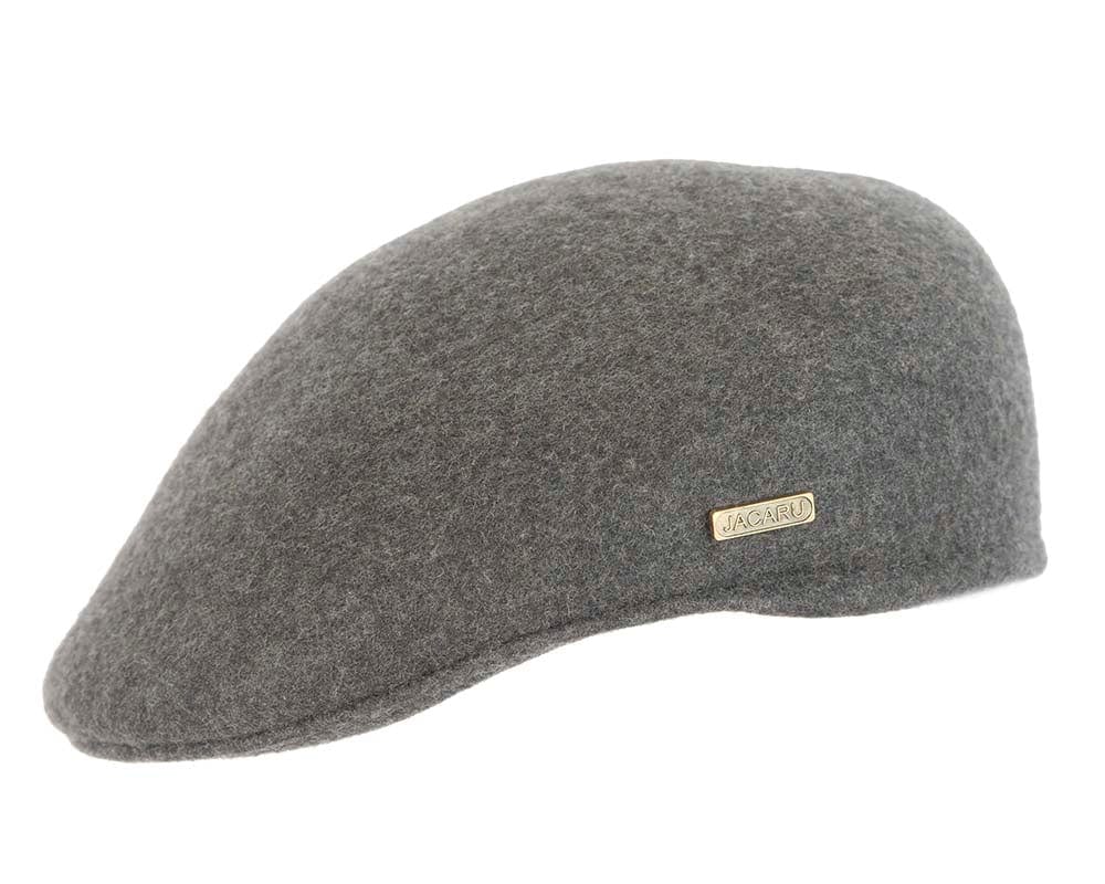 Cupids Millinery Accessories Grey Australian Felt Drivers Cap by Jacaru