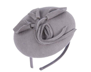 Cupids Millinery Accessories Small grey winter pillbox   J297G