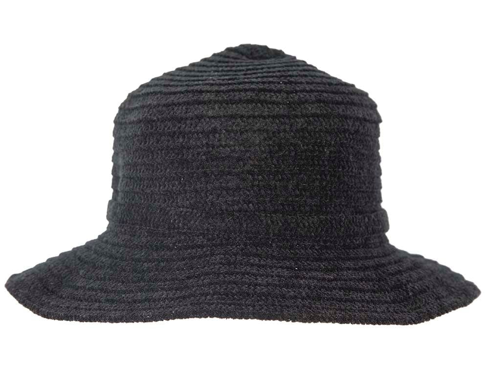 Cupids Millinery Accessories Soft black bucket hat