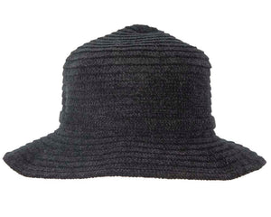 Cupids Millinery Accessories Soft black bucket hat