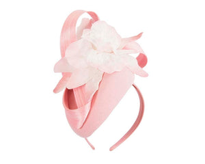 Cupids Millinery Accessories Tall pink winter racing pillbox fascinator