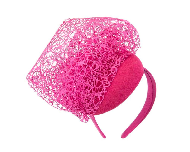 Cupids Millinery Accessories Unusual fuchsia winter fascinator