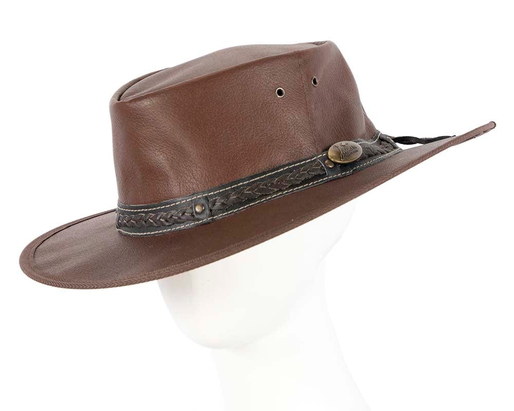 Cupids Millinery Women's Hat Australian Kangaroo Leather Crushable Outback Jacaru Hat