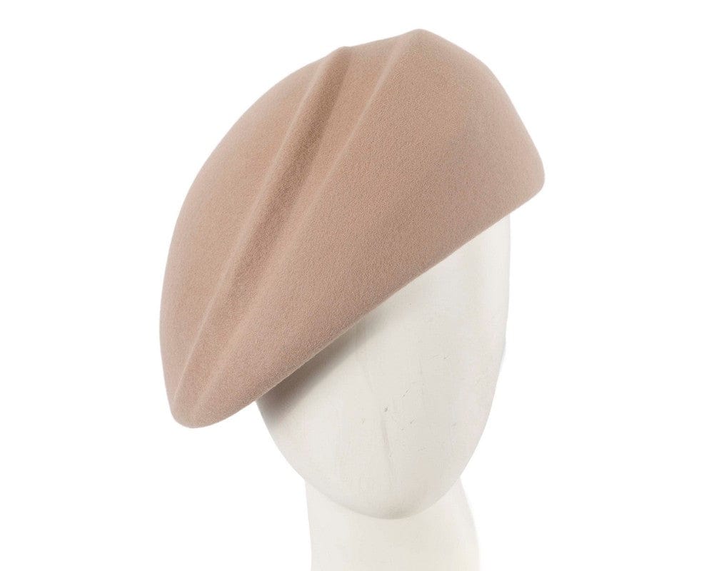 Cupids Millinery Women's Hat Beige Beige winter felt beret by Max Alexander