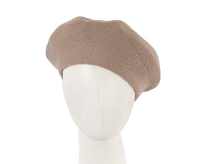 Cupids Millinery Women's Hat Beige Classic woven beige beret by Max Alexander