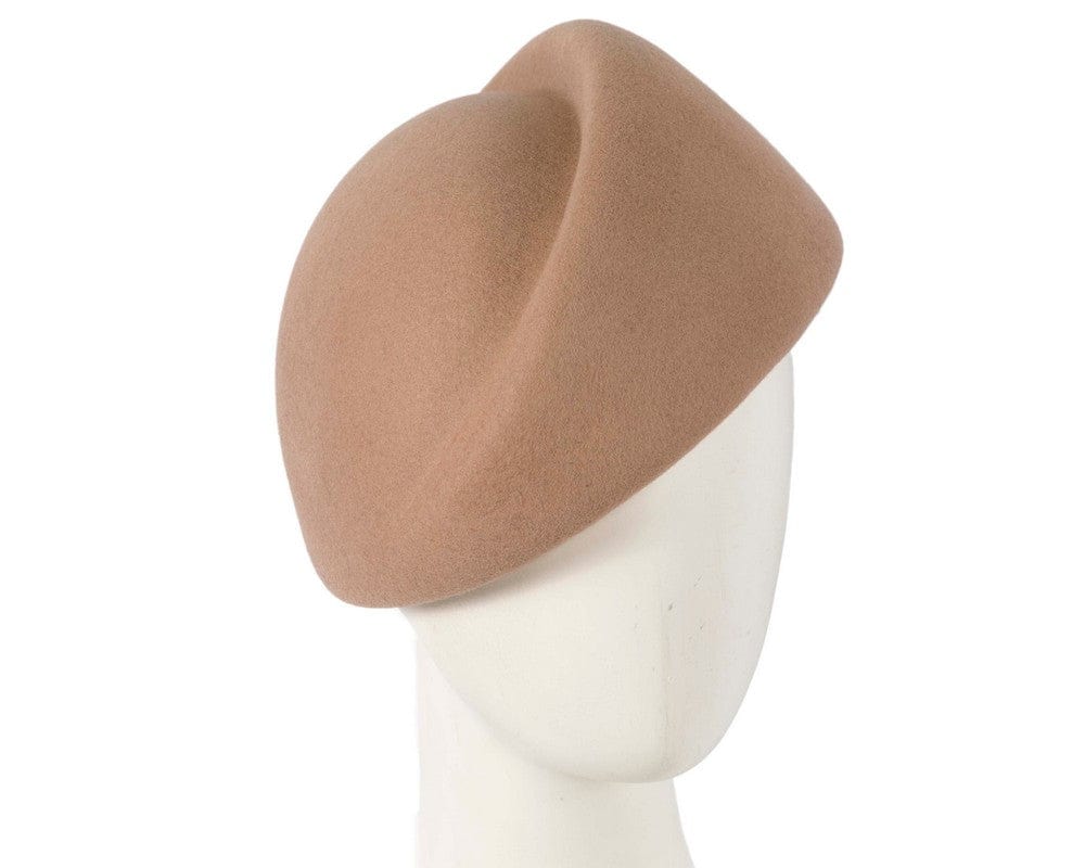 Cupids Millinery Women's Hat Beige Designers beige felt ladies winter hat