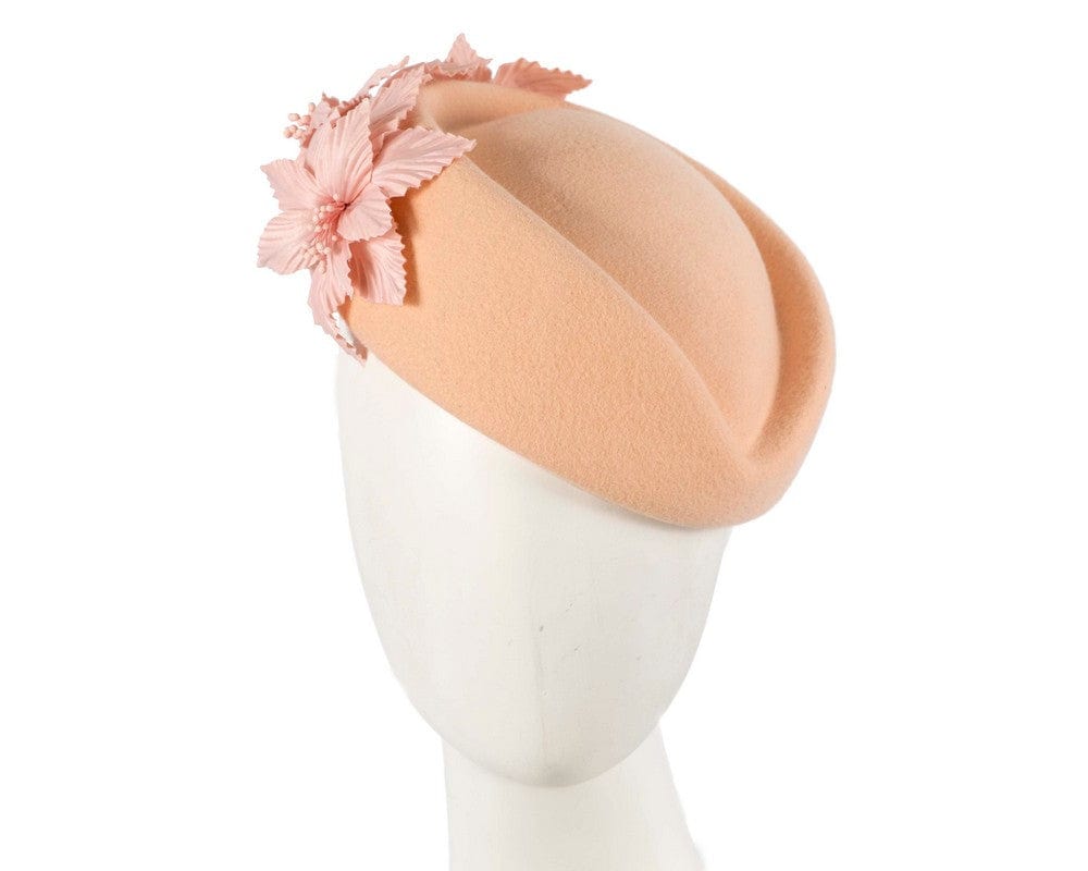 Cupids Millinery Women's Hat Beige Large Beige felt beret hat by Fillies Collection