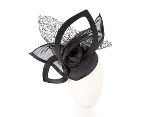 Cupids Millinery Women's Hat Bespoke sculptured black fascinator by Fillies Collection