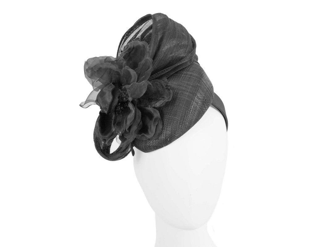Cupids Millinery Women's Hat Black Astonishing black pillbox racing fascinator by Fillies Collection