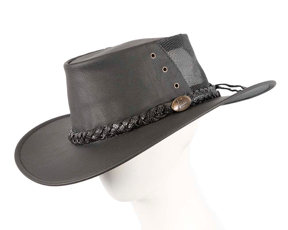 Cupids Millinery Women's Hat Black Australian Kаngаrоо Leather Cooler Jacaru Hat