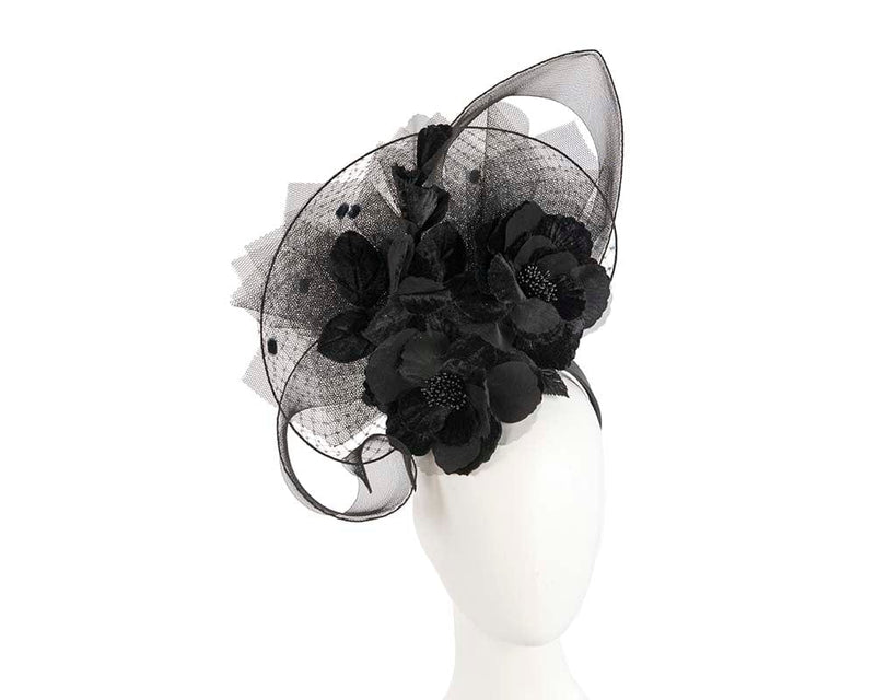 Cupids Millinery Women's Hat Black Bespoke black fascinator by Fillies Collection